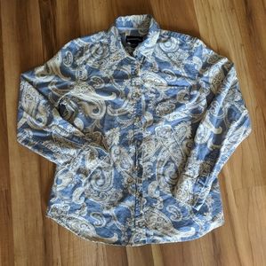 Charter Club paisley button up blouse
